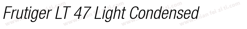 Frutiger LT 47 Light Condensed字体转换